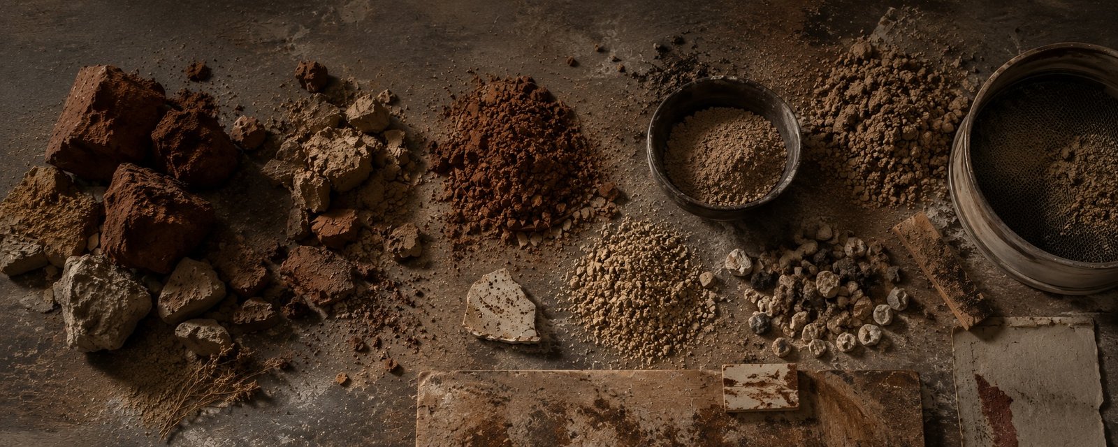 Hands shaping natural clay