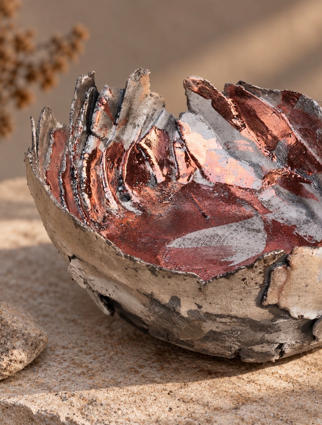 Copper Raku Bowl — view 2